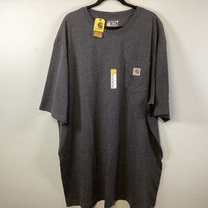 Carhartt T-Shirt Men's 3XL Dark Gray Loose Fit Heavyweight Short Sleeve Pocket
